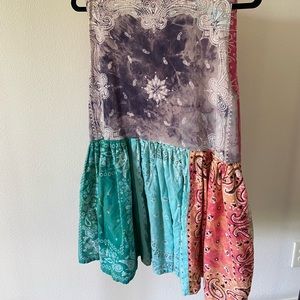 Psychic outlaw dress made from hand dyed vintage Bandanas